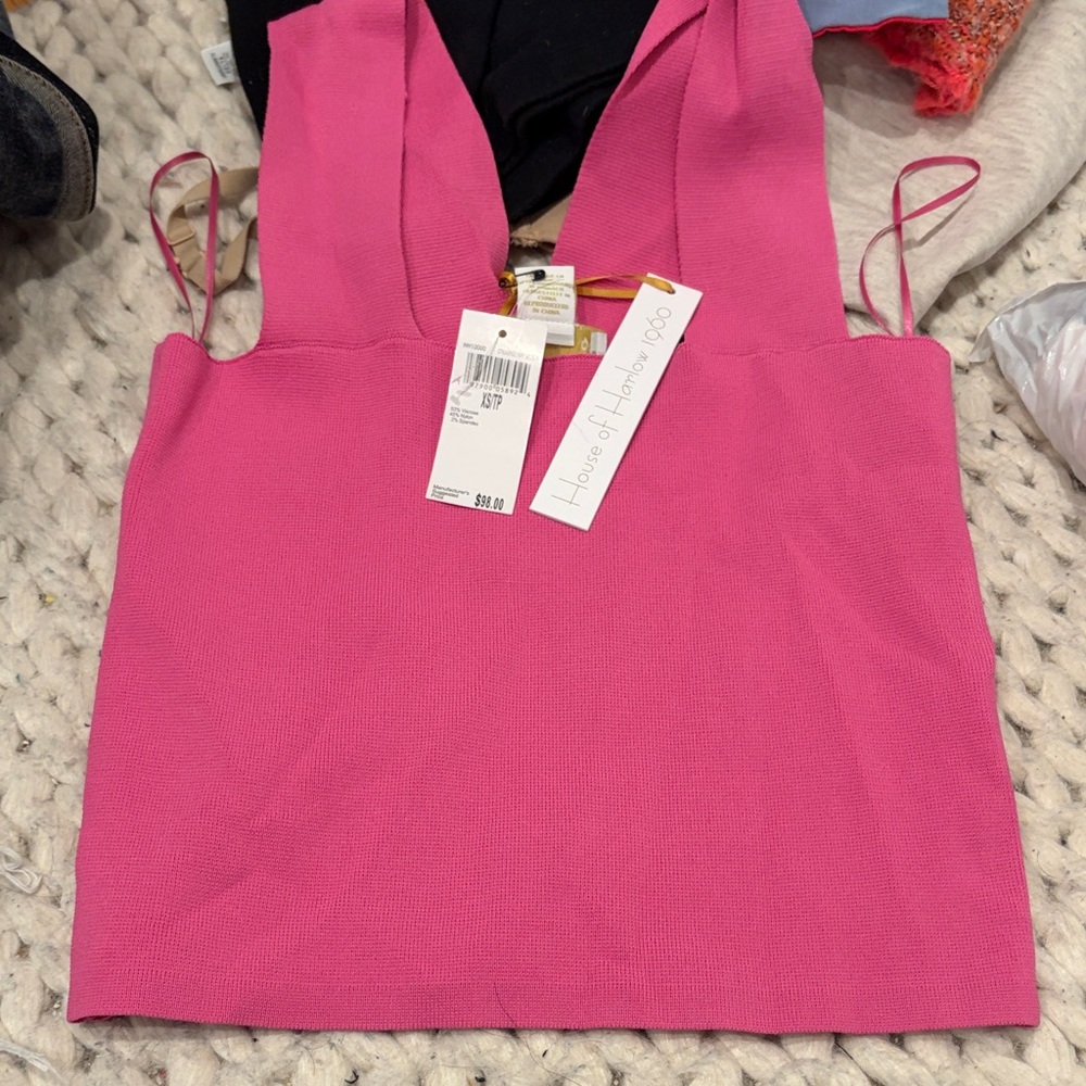 House of Harlow 1960 Vibrant Pink Crop Top